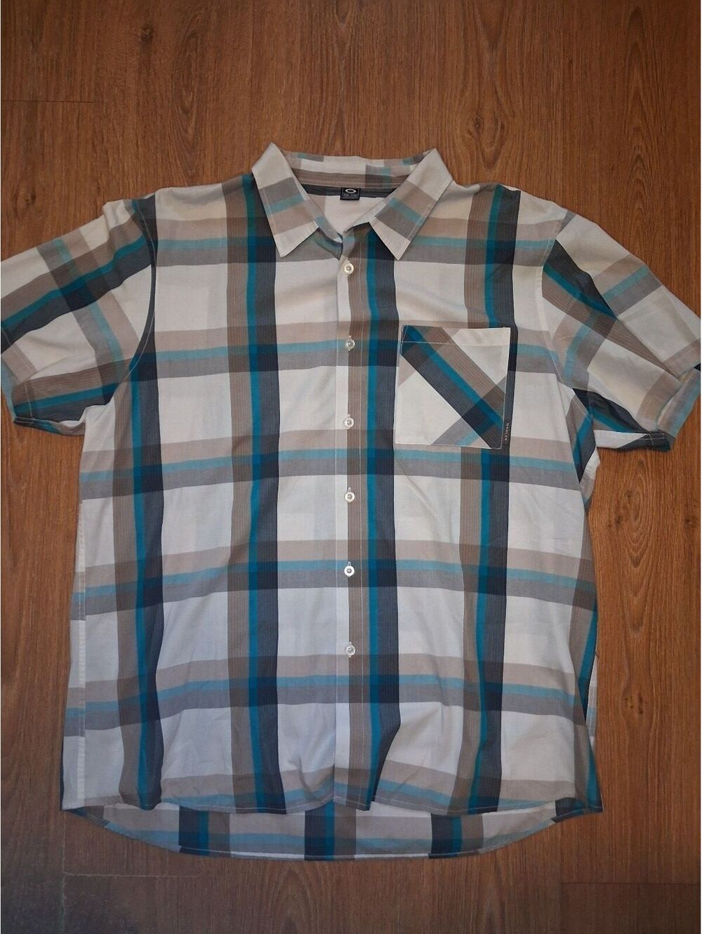 Oakley Button Up Shirt Mens XXL Multicolor Plaid Cotton